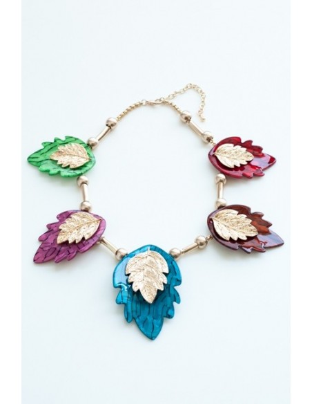 colier dama cu frunze