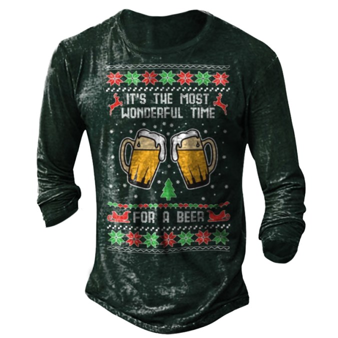 It's The Most Wonderful Time For A Beer Ugly Christmas T-shirt