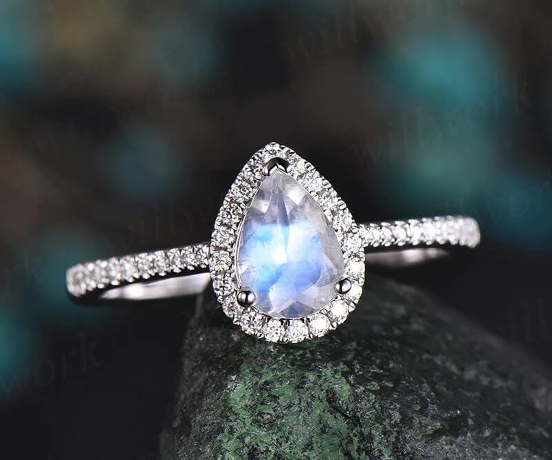 moonstone engagement ring